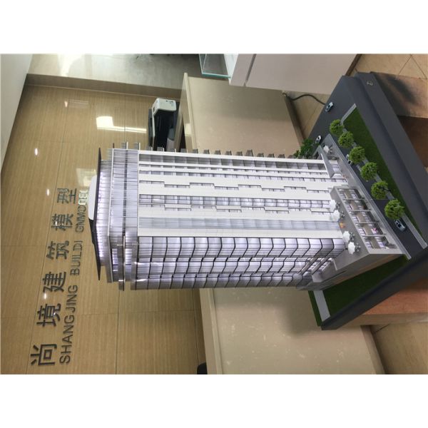 1/75 Scale Architectural Model Making Materials, Public Building Model With White Light