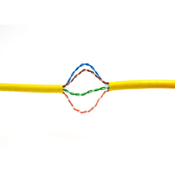 Cat6 Patch Cables UTP 24AWG 7*0.2mm copper Pass Fluke yellow