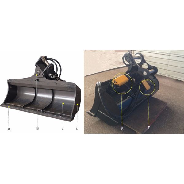 RSBM Heavy Duty Hydraulic Excavator Tilting Ditching Bucket Precision Engineering for Efficient Excavation