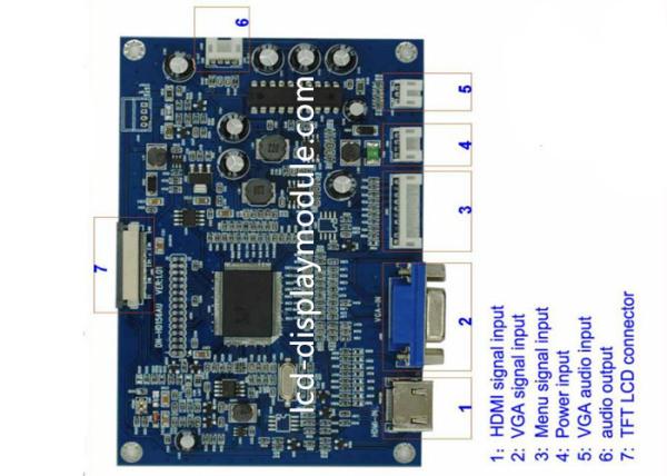Quality HDMI Tft Hdmi Color Display 7 250cd/M2 Brightness 1024x600 Resolution for sale
