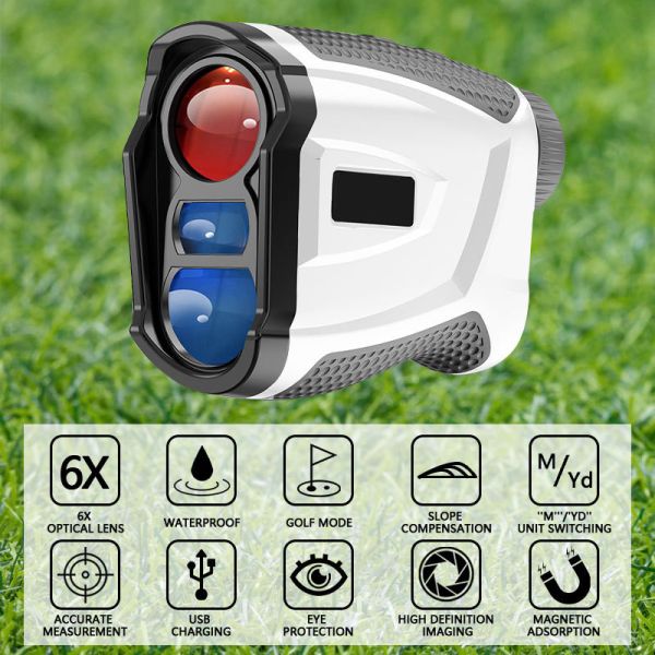600m Rechargeable Laser Hunting Range Finder Magnetic Velocity Ranging