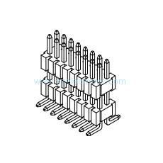 Buy cheap Dual row 1.27*1.27mm surface mount pin header connector product