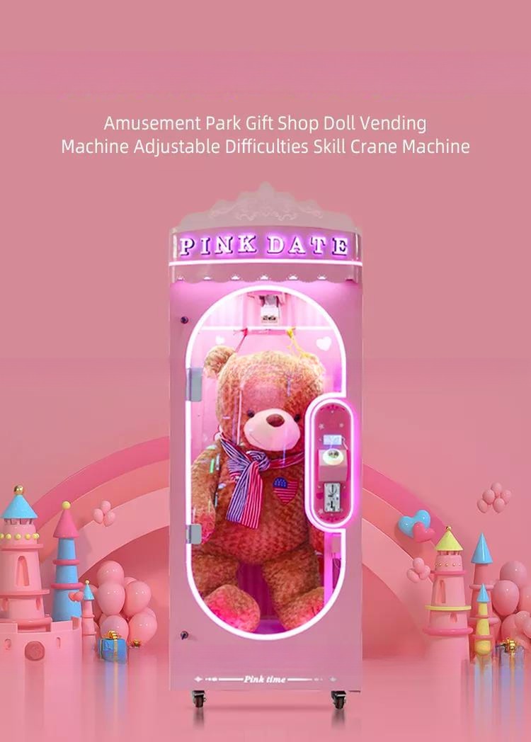 Dreamland Coin Operated Pinks Date Scissors Game Machine Crane Claw Machine Cut Prize Toys Machine