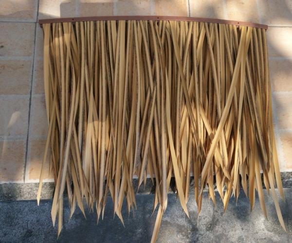 Quality 45*50cm and 30*45cm Thatch Roof Tiles 0072 Fireproof Synthetic Artificial Tiles for sale