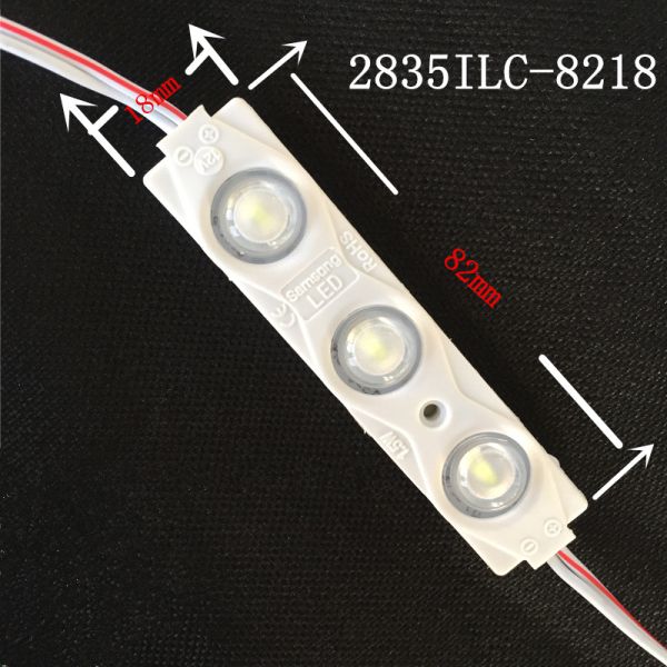 Outdoor Waterproof LED Module Lights 160 Degree ABS Injection 3 Led 2835 With Lens