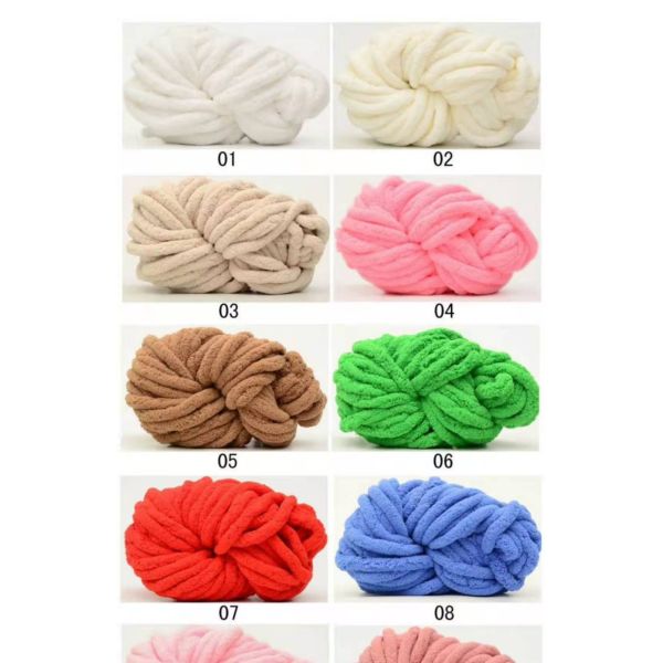 Chunky Hand Knitting Chenille Yarn Soft Loop 100% Polyester Blanket Big Crochet Yarn