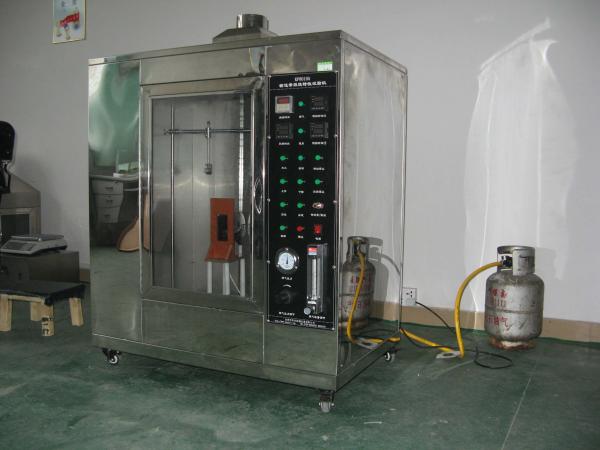 Quality Conveyor Vertical Fire Testing Machine / Flammability Test Chamber ISO340 for sale
