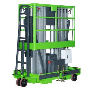 Buy cheap Double Mast Manual Pushing Vertical Lifting Platform 12 Meters 200kg Load Capacity product