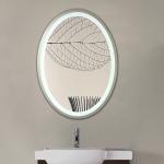Ss Frame Oval Led Bathroom Mirrors With Touch Switch Bluetooth And Clock