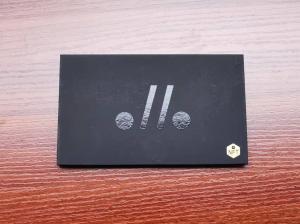 China Custom Logo Hot Stamping UV Black Paper Free Gift Card Box VIP Credit Card Packaging on sale