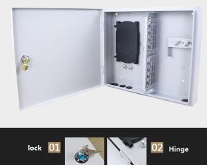 China Wall Mount Optical Fiber Distribution Box 24 Cores Metal Material For Ftth System on sale