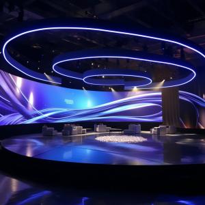 China Exhibitions IP65 Curved LED Screen 1.53mm Pixel Pitch Customized on sale