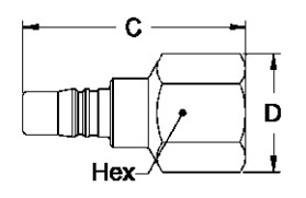 300psi Female Pneumatic Quick Coupling , Compressed Air Quick Connect Fittings