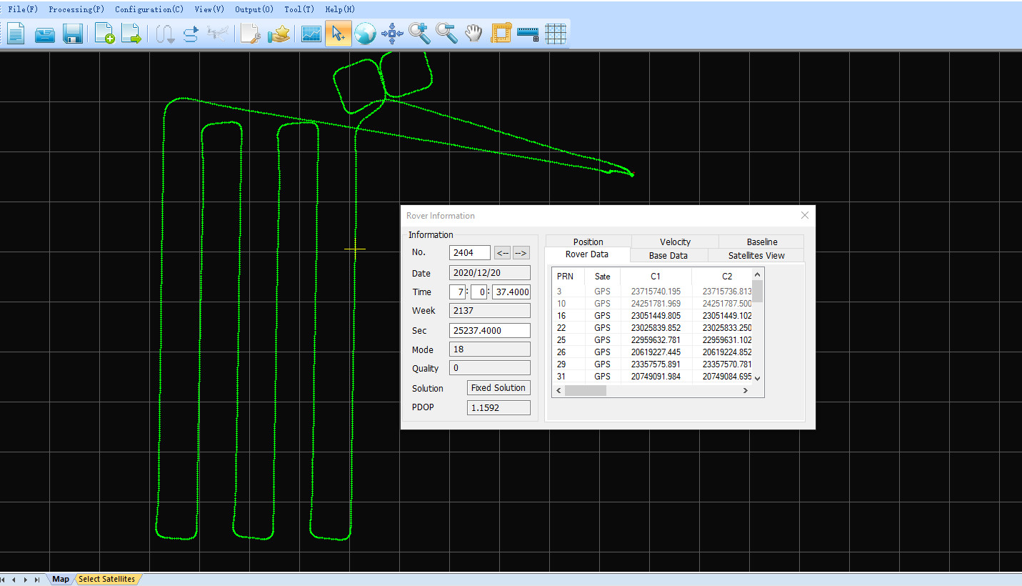 Shuttle Software –Positioning Altitude Aerial Photogrammetry Trajectory Process Software