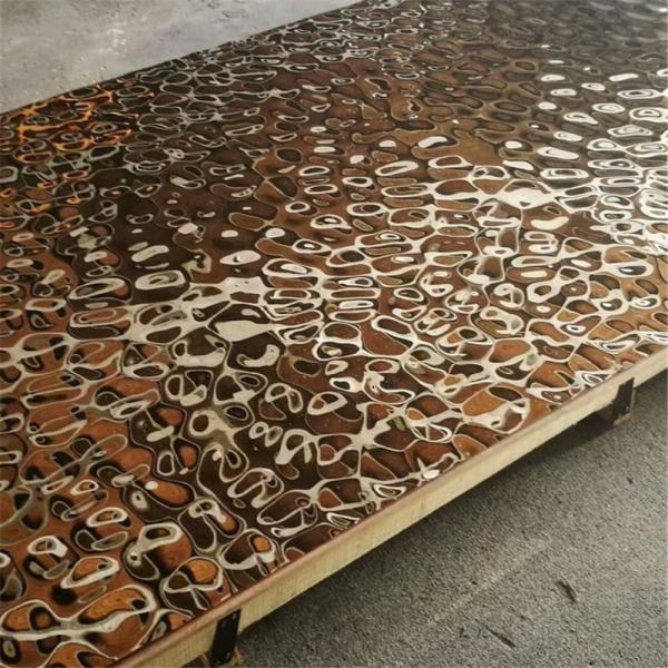 Quality Reflecting irregular wavy metallic panels hammered stainless steel sheet mirror finish for sale