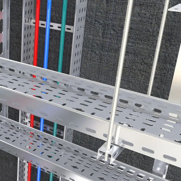 Lightweight Perforated Metal Cable Tray Galvanized Steel Cable Tray Customized