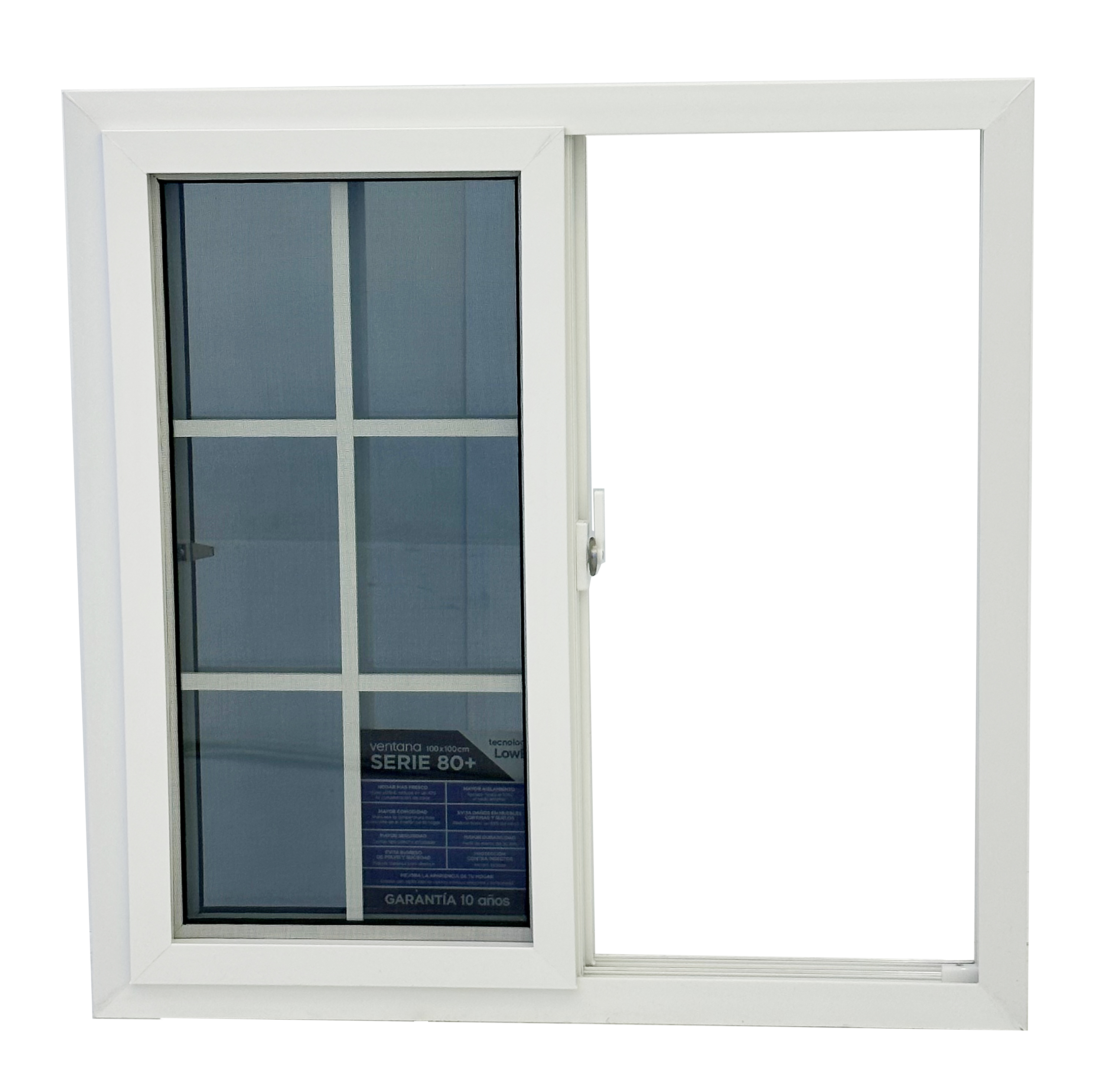 14 Years Production Experience Elegant 80mm UPVC Double Slider Window With Drainage Channel Design