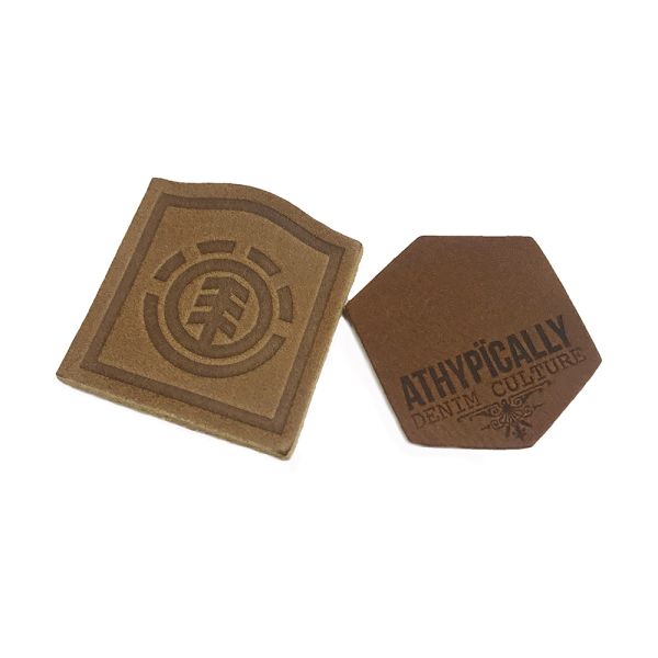 Embossed Custom Leather Clothing Labels Patch For Jeans