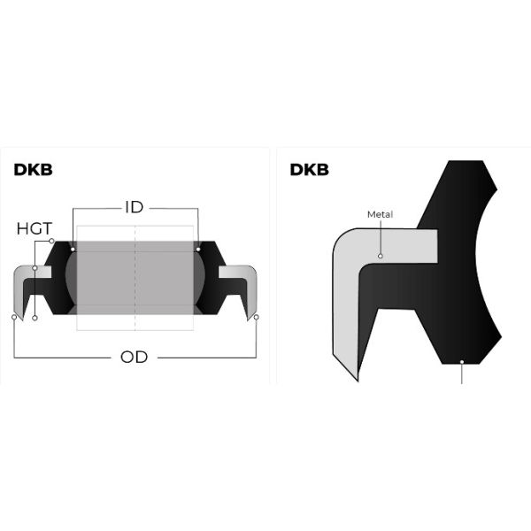 High Temperature Dkb Dust Seal NBR Metal Outer Iron 30 X 42 X 6mm Durable Dust Oil Seal