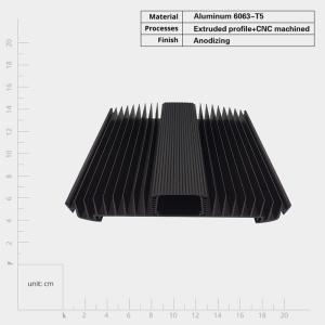 Customizable Industial Anodized Aluminum Extrusion Heat Sink for Optimal Cooling