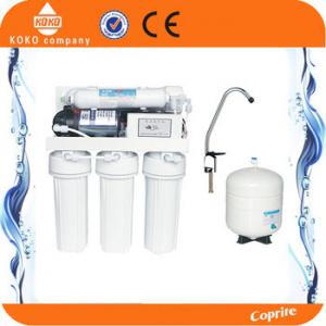 China Manual Flush Reverse Osmosis Water Filtration System Pur Water Filter With 3.2 Plastic Tank on sale