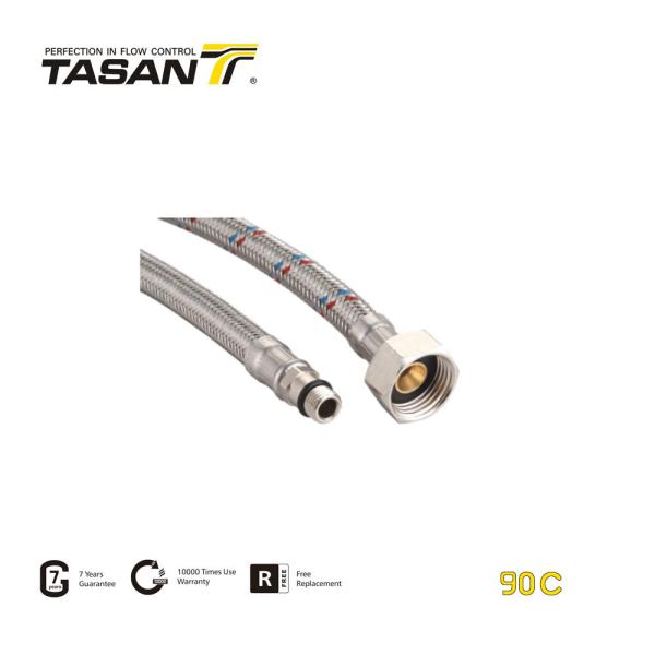 Quality EPDM Rubber Inner Stainless Steel Flexible Hose Pipe 10cm -200cm 90C for sale