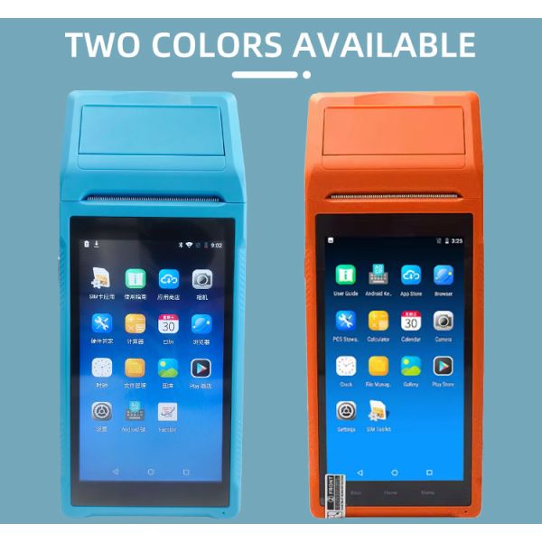 Handheld Android Mobile POS Terminal with Built-In Barcode Scanner and POS Printer
