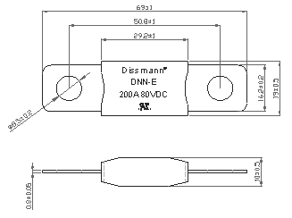 Ceramic Fuse UL Certified DC80V White Fuse for Energy Storage System Fuse made in China