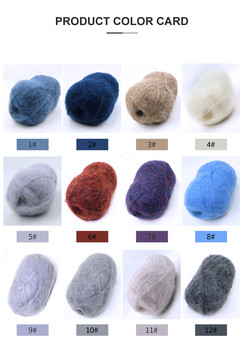 1/5.5NM Blend Yarn Mohair Knitting Soft Angora Long Wool Thread Hot With Crochet Popular DIY Knitting