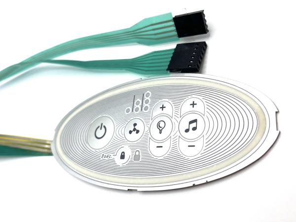 Customizable Backlight Membrane Switch Keypad High Effective For Electric Fan