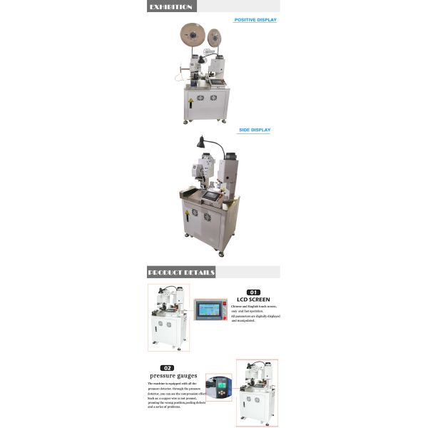 1500KG Pressing Ability Automatic Cable Wire Cutting Stripping and Crimping Machine