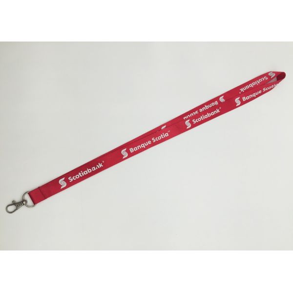 White Butterfly with letters silk-screened Lanyards with swivel bulldog buckle