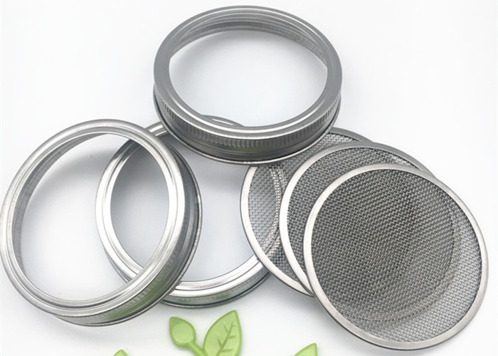 Sliver Color Wire Mesh Filter Element Mesh Strainer Lid For Mason Jar