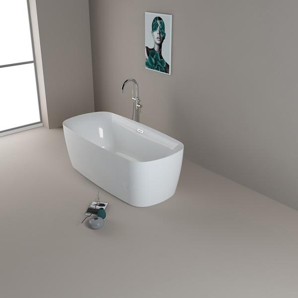 Quality 170x80x58cm Acrylic Soaking Tub With Center Drain for sale