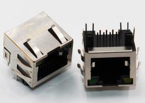 Buy cheap Shielded Modular Female Single Port RJ45 Connector With EMI Tab And LED product