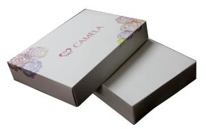 Laminationed CMYK Printing Folded Keepsake Gift Box / Personalized Keepsake Boxes For T - Shirt