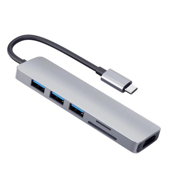 Quality 6in1 Universal Laptop Usb C Docking Station Dual Monitor PD77W SD/TF for sale