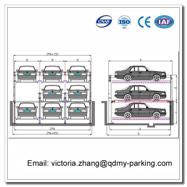 Quality -1+2 (3 Floors) Pit Design Puzzle Parking System Smart Card Parking Equipment for sale