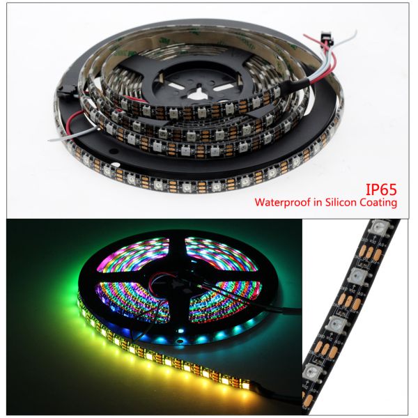 Ws2811 Ws2813 Self Adhesive LED Strip Rgbw Ws2812B Tape Light Black White