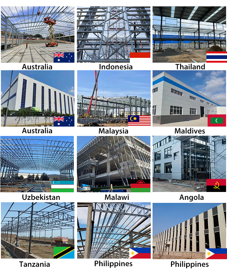 Quick Installation Steel Structure Warehouse with 50-200mm Sandwich Panel Thickness and CAD/Tekla/Sketchup Design