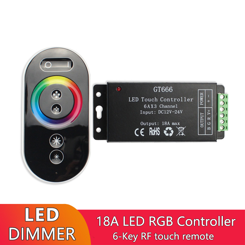 Gt666 Touch LED RGB Controller RF Wireless For LED Strip Light