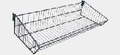 Quality 1000mm White Coated Wire Shelving 300mm Metal Tiered Basket Stand for sale