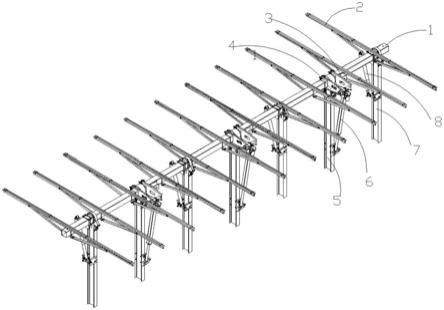 Single axis tracking photovoltaic bracket