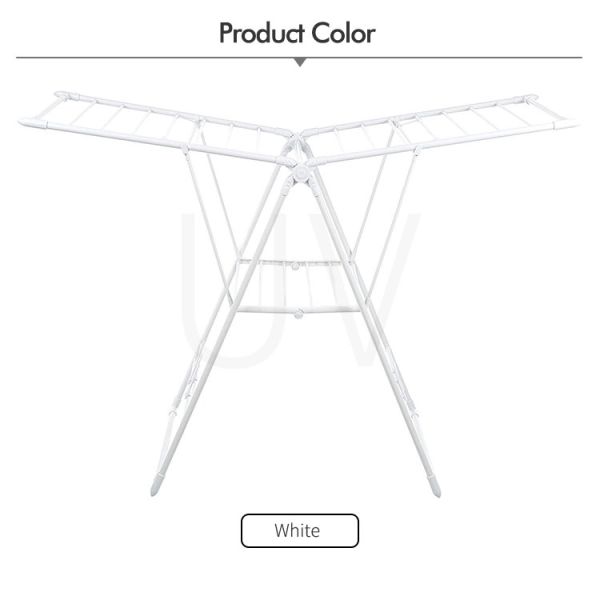 Indoor And Outdoor Foldable Clothes Drying Rack With Steel Alloy Body