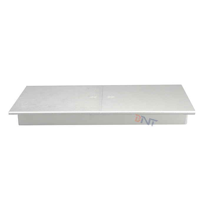 Sliding open multimedia built in table mounted usb charger socket box
