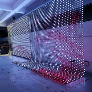 China Flexible Building Facade Lighting LED Curtain Outdoor Landscape Soft LED Mesh Screen on sale