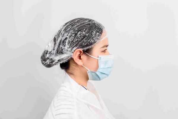 Quality Latex-Free Elastic Disposable PE Plastic Shower Cap For Hotel/Factory/Home for sale
