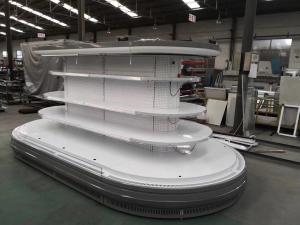 Semi Vertical Supermarket Open Display Fridge Round Island Refrigerator