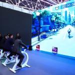 VR Interactive Gaming Projector System Bicycle Interactive Games Projector