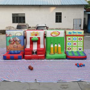 China 4in1 kids N adults blow up TIC TAC TOE inflatable carnival games ON SALE for outdoor group building or event fun activit on sale